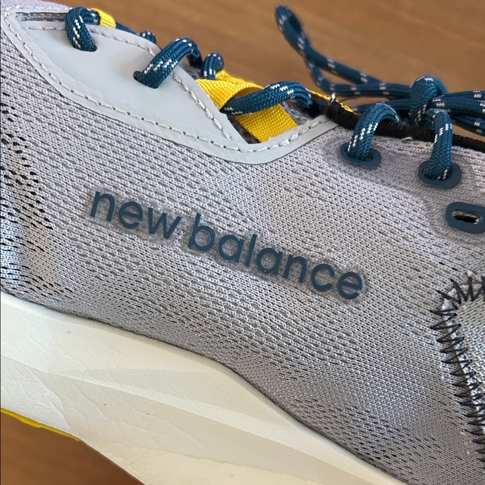 New Balance Gray and Yellow Athletic Shoes - Picture 3 of 12